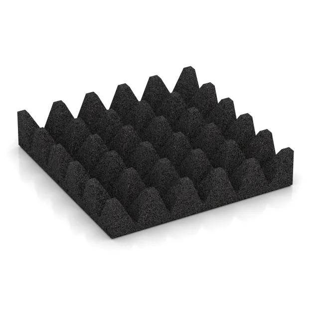 Aufsicht auf die Unterseite, also die Bodenseite von WARCO-Formteil 3836 - Gumové dopadové desky im Format 500 x 500 x 100 mm.