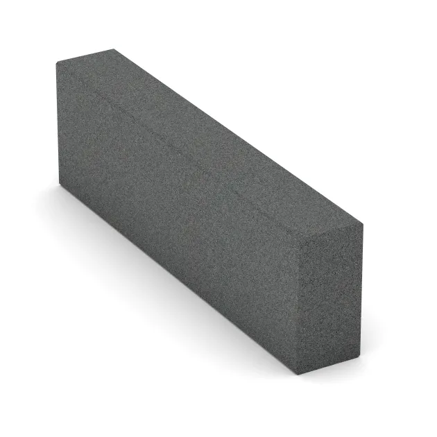 Aufsicht auf die Unterseite, also die Bodenseite von WARCO-Formteil 2601 - Schod z gumového granulátu im Format 1000 x 300 x 150 mm.