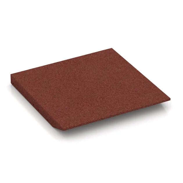 Aufsicht auf die Unterseite, also die Bodenseite von WARCO-Formteil 0438 - Edge tile (one chamfered side) im Format 500 x 500 x 50 mm.