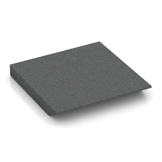 Aufsicht auf die Unterseite, also die Bodenseite von WARCO-Formteil 0448 - Edge tile (one chamfered side) im Format 500 x 500 x 65 mm.
