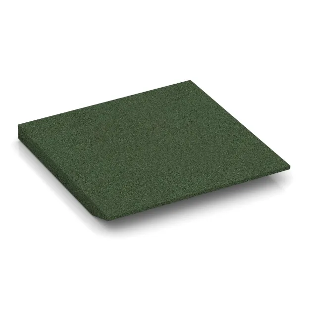 Aufsicht auf die Unterseite, also die Bodenseite von WARCO-Formteil 0477 - Corner tile (two chamfered sides) im Format 500 x 500 x 45 mm.