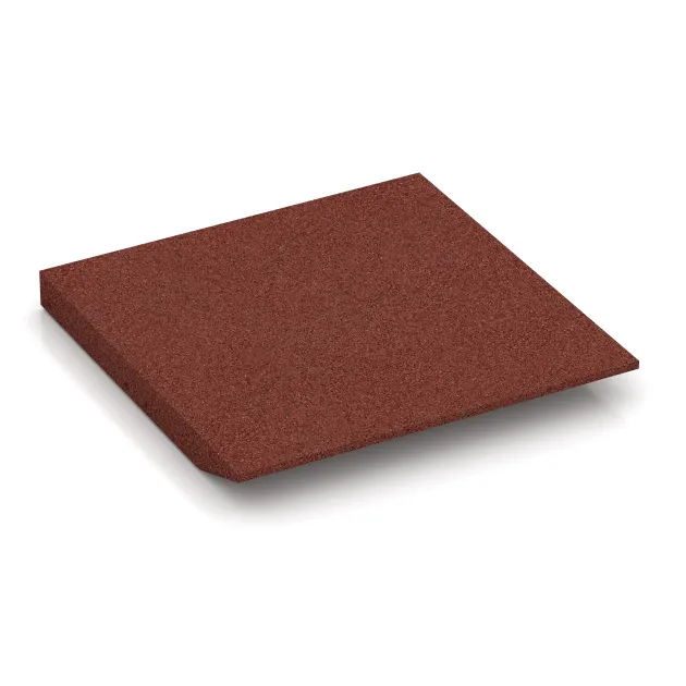 Aufsicht auf die Unterseite, also die Bodenseite von WARCO-Formteil 0480 - Corner tile (two chamfered sides) im Format 500 x 500 x 50 mm.