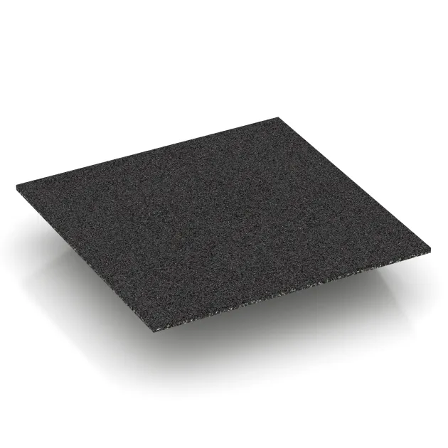 Aufsicht auf die Unterseite, also die Bodenseite von WARCO-Formteil 3833 - Corner tile (two chamfered sides) im Format 500 x 500 x 100 mm.