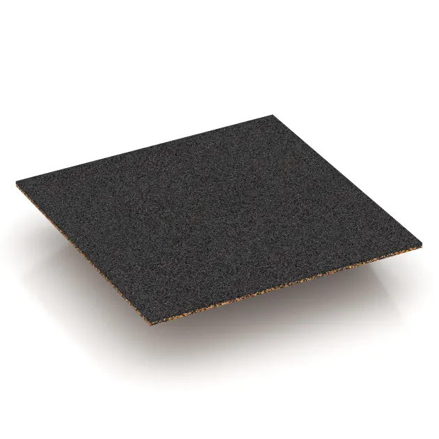 Aufsicht auf die Unterseite, also die Bodenseite von WARCO-Formteil 3826 - Corner tile (two chamfered sides) im Format 500 x 500 x 100 mm.