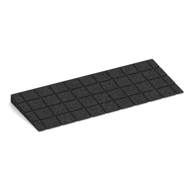 Aufsicht auf die Unterseite, also die Bodenseite von WARCO-Formteil 2468 - Prahová rampa 75 cm im Format 75 x 30 cm | 8 < 45 mm.