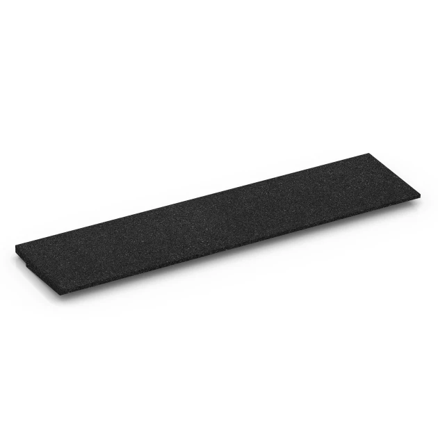 Aufsicht auf die Unterseite, also die Bodenseite von WARCO-Formteil 6595 - Nájezdová rampa na práh im Format 100 × 25 cm | 1 < 3 cm.
