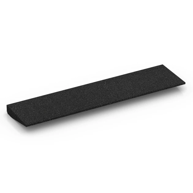 Aufsicht auf die Unterseite, also die Bodenseite von WARCO-Formteil 6598 - Nájezdová rampa na práh im Format 100 × 25 cm | 1 < 5 cm.