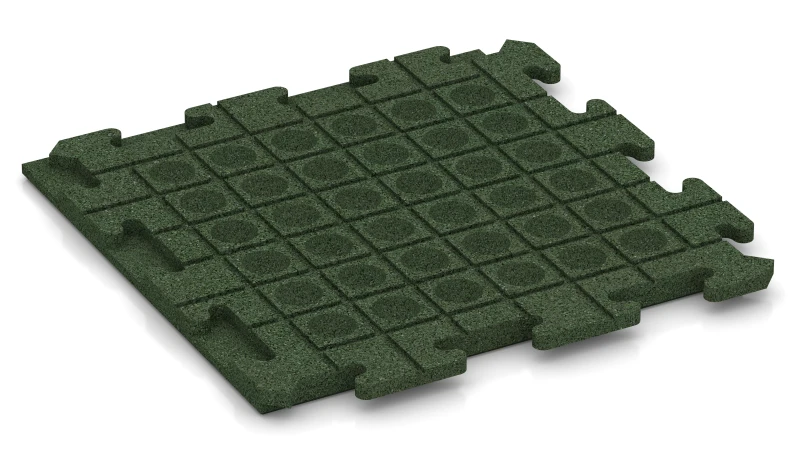 Drenážní kanálky a kupole ve čtvercovém uspořádání