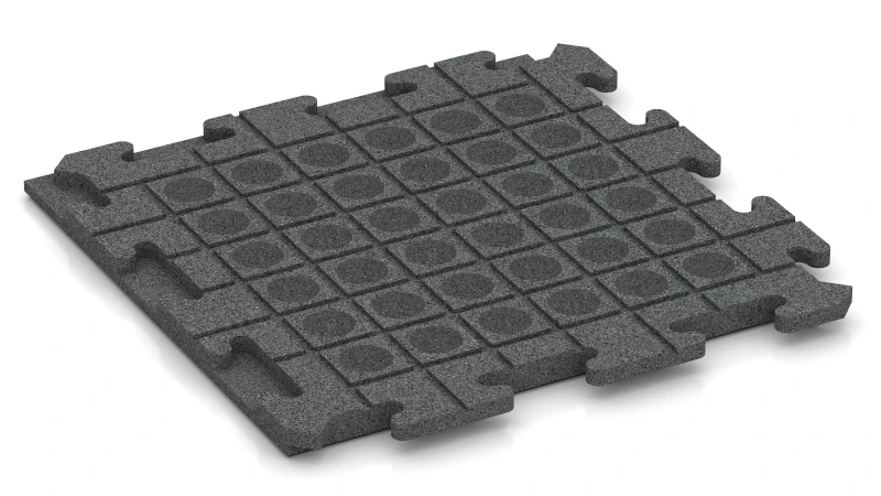 Drenážní kanálky a kupole ve čtvercovém uspořádání