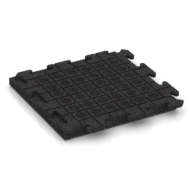 Aufsicht auf die Unterseite, also die Bodenseite von WARCO-Formteil 1427 - Terasa dlaždice Classic im Format 500 x 500 x 50 mm.