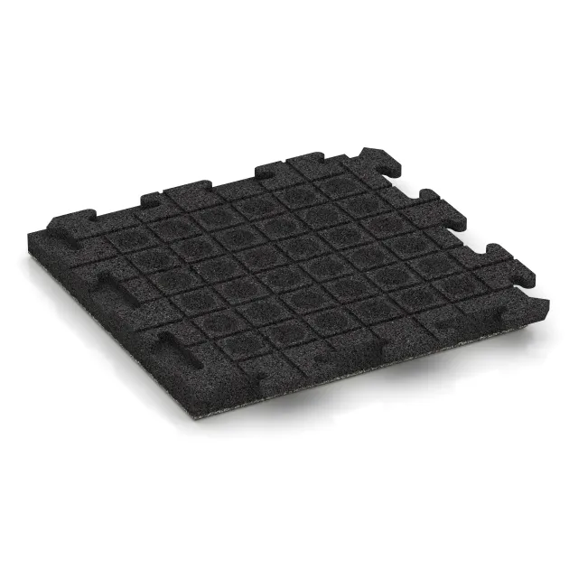 Aufsicht auf die Unterseite, also die Bodenseite von WARCO-Formteil 1423 - Terasa dlaždice Classic im Format 500 x 500 x 50 mm.