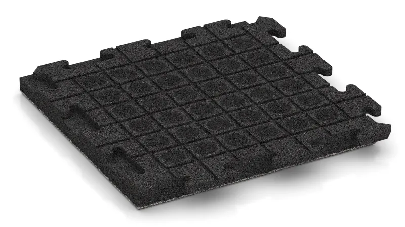 Drenážní kanálky a kupole ve čtvercovém uspořádání