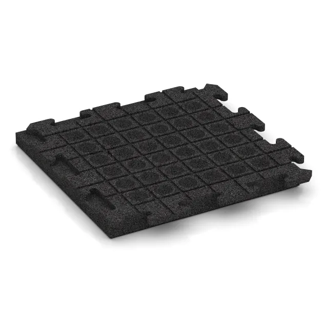 Aufsicht auf die Unterseite, also die Bodenseite von WARCO-Formteil 1477 - Terasa dlaždice Classic im Format 500 x 500 x 50 mm.