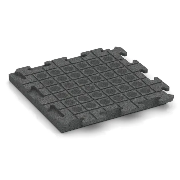 Aufsicht auf die Unterseite, also die Bodenseite von WARCO-Formteil 1476 - Terasa dlaždice Classic im Format 500 x 500 x 50 mm.