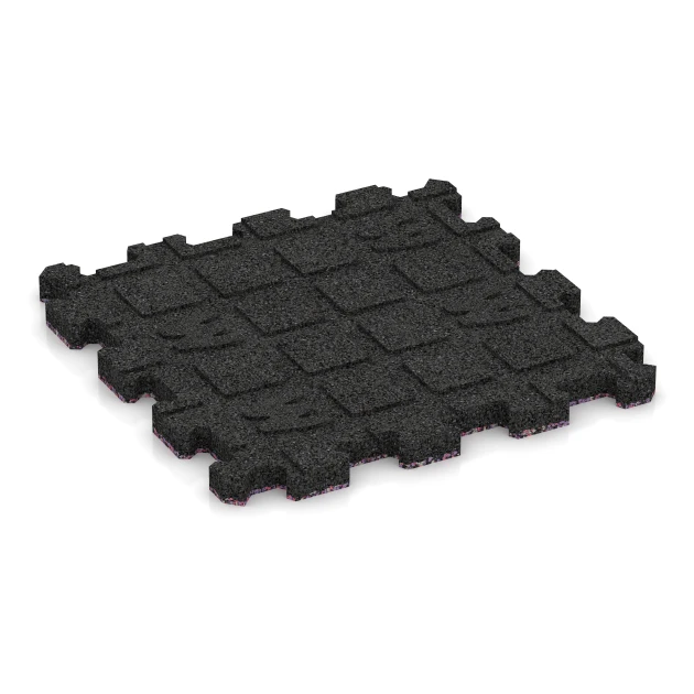 Aufsicht auf die Unterseite, also die Bodenseite von WARCO-Formteil 3734 - Dlaždice na terasu im Format 306 x 306 x 20 mm.