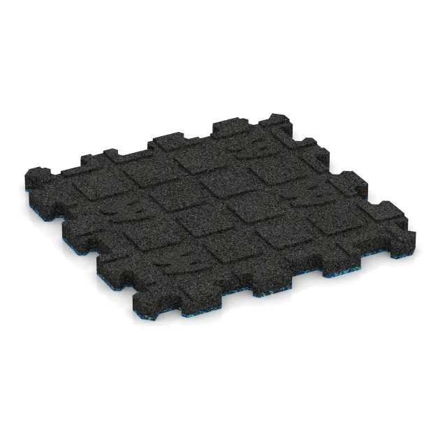 Aufsicht auf die Unterseite, also die Bodenseite von WARCO-Formteil 5432 - Schodová dlaždice im Format 306 x 306 x 20 mm.