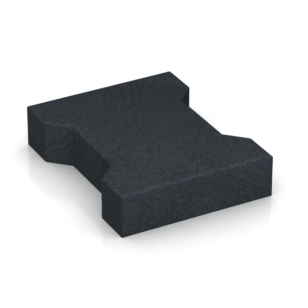 Aufsicht auf die Unterseite, also die Bodenseite von WARCO-Formteil 6378 - Zámková dlažba im Format 20 × 16,5 × 4,3 cm | 0,0278 m².