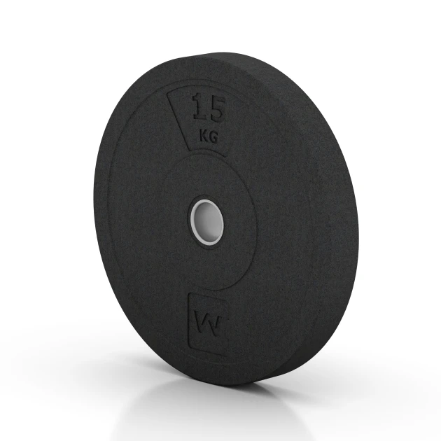 Aufsicht auf die Unterseite, also die Bodenseite von WARCO-Formteil 6088 - Bumper Plate Slim im Format 15 kg | ø 45,4 x 5,85 cm.