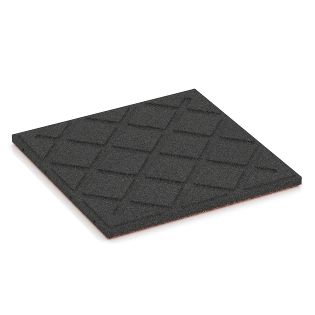 Aufsicht auf die Unterseite, also die Bodenseite von WARCO-Formteil 6358 - Terasová dlaždice Classic im Format 50 x 50 x 3 cm.