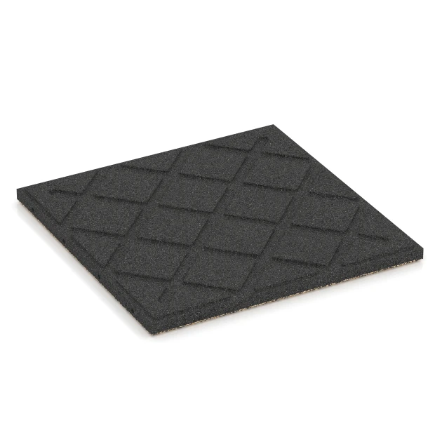 Aufsicht auf die Unterseite, also die Bodenseite von WARCO-Formteil 6360 - Terasová dlaždice Classic im Format 50 x 50 x 3 cm.