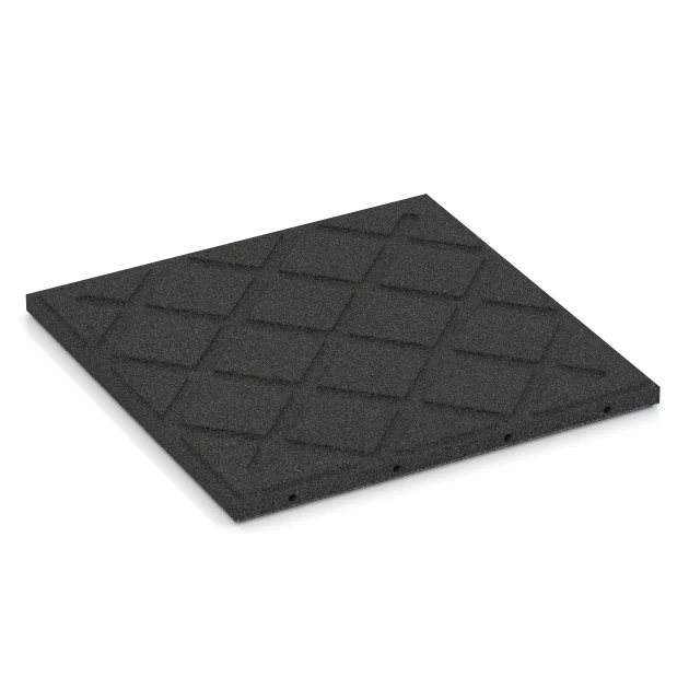 Aufsicht auf die Unterseite, also die Bodenseite von WARCO-Formteil 6130 - Tlumicí deska – 95 cm im Format 50 x 50 x 3 cm | 0,25 m².