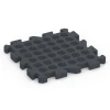 Aufsicht auf die Unterseite, also die Bodenseite von WARCO-Formteil 6996 - Fitness podlaha im Format 50 x 50 x 4 cm | 0,25 m².