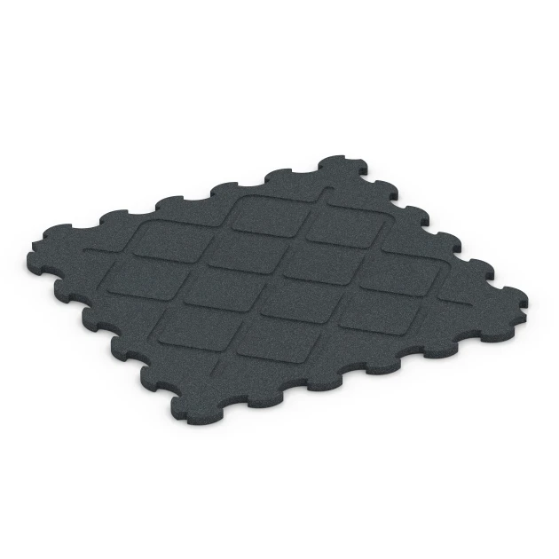 Aufsicht auf die Unterseite, also die Bodenseite von WARCO-Formteil 6323 - Podložka pod fitness stroje im Format 102,5 x 102,5 x 2,5 cm | 1,05 m².