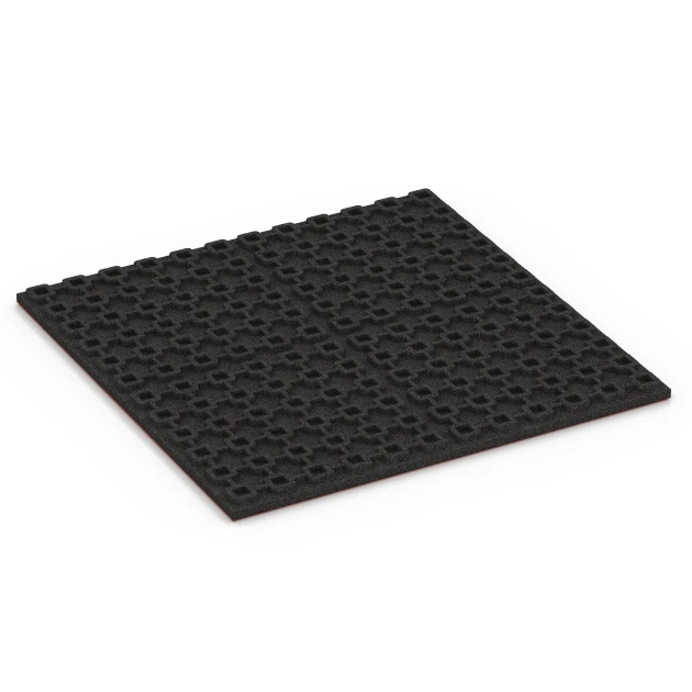 Aufsicht auf die Unterseite, also die Bodenseite von WARCO-Formteil 6384 - Stájová rohož Komfort im Format 100 x 100 x 4 cm | 1,00 m².