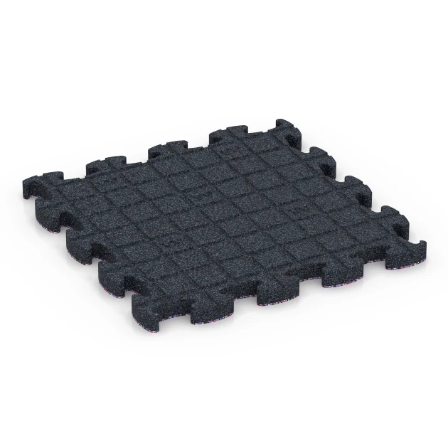 Aufsicht auf die Unterseite, also die Bodenseite von WARCO-Formteil 6936 - Dopadová puzzle podložka im Format 44,6 x 44,6 × 2,8 cm.