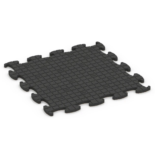 Aufsicht auf die Unterseite, also die Bodenseite von WARCO-Formteil 6892 - Fitness Max Floor System im Format 98 x 98 x 2,8 cm.