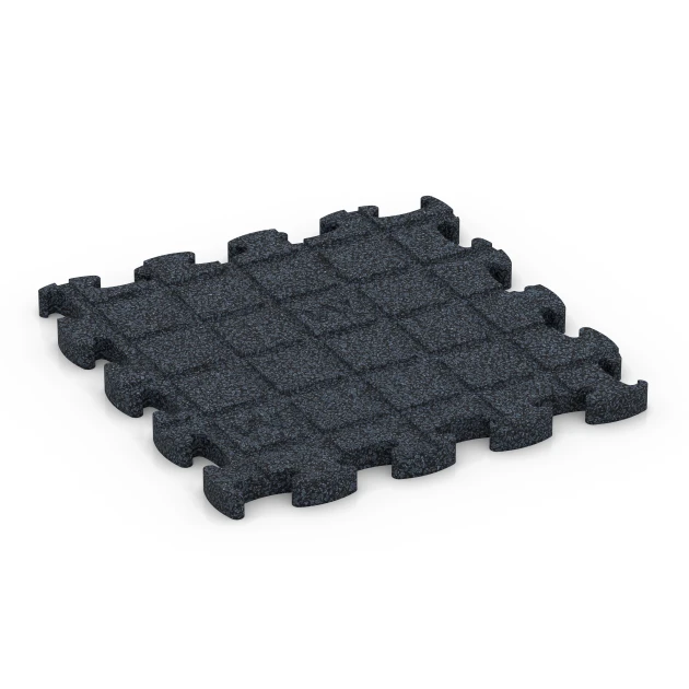 Aufsicht auf die Unterseite, also die Bodenseite von WARCO-Formteil 6958 - Fitness Premium sportovní podlaha im Format 28,9 x 28,9 x 1,8 cm.