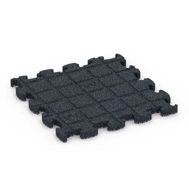 Aufsicht auf die Unterseite, also die Bodenseite von WARCO-Formteil 6819 - Klik dlaždice kamenný koberec im Format 28,9 x 28,9 x 1,8 cm.