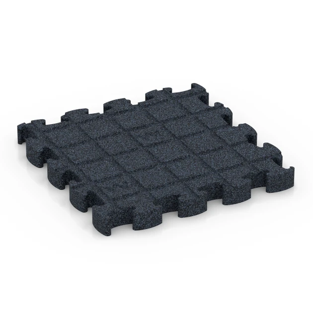 Aufsicht auf die Unterseite, also die Bodenseite von WARCO-Formteil 6959 - Fitness Premium sportovní podlaha im Format 28,9 x 28,9 x 2,8 cm.