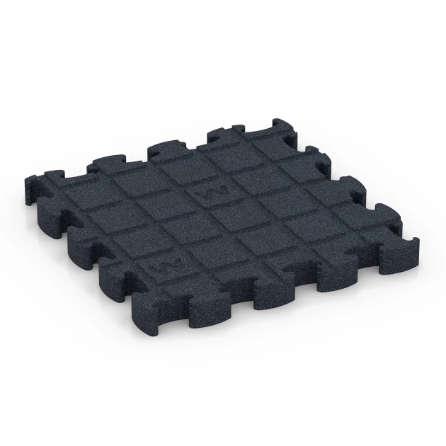 Aufsicht auf die Unterseite, also die Bodenseite von WARCO-Formteil 6965 - Fitness Premium sportovní podlaha Plus im Format 28,9 x 28,9 x 2,8 cm.