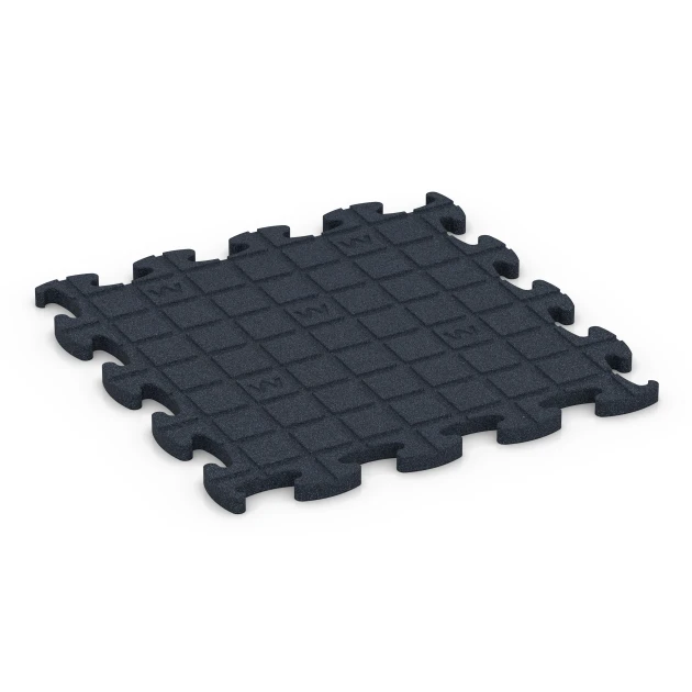 Aufsicht auf die Unterseite, also die Bodenseite von WARCO-Formteil 6966 - Fitness Premium sportovní podlaha Plus im Format 45,9 x 45,9 x 1,8.