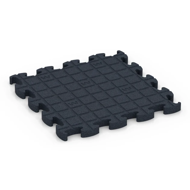 Aufsicht auf die Unterseite, also die Bodenseite von WARCO-Formteil 6967 - Fitness Premium sportovní podlaha Plus im Format 45,9 x 45,9 x 2,8 cm.