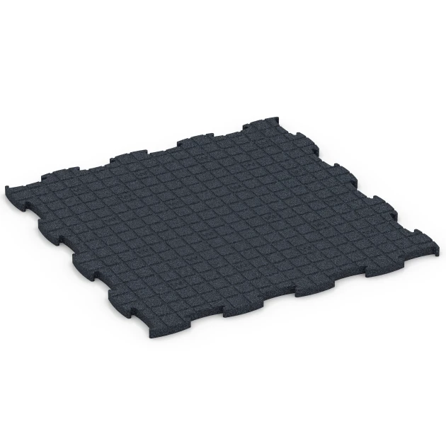 Aufsicht auf die Unterseite, also die Bodenseite von WARCO-Formteil 6963 - Fitness Premium sportovní podlaha im Format 99 x 99 x 2,8 cm.