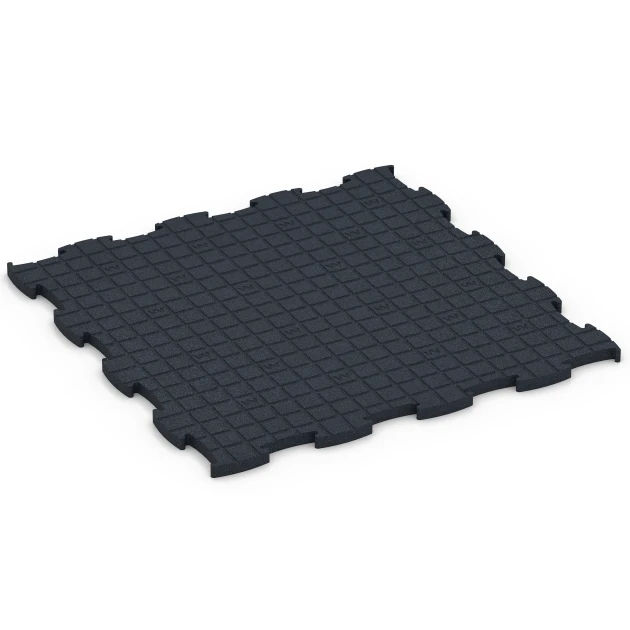 Aufsicht auf die Unterseite, also die Bodenseite von WARCO-Formteil 6969 - Fitness Premium sportovní podlaha Plus im Format 99 x 99 x 2,8 cm.