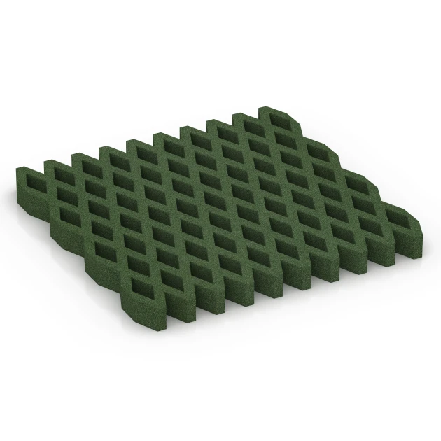 Aufsicht auf die Unterseite, also die Bodenseite von WARCO-Formteil 7014 - Dopadová zatravňovací dlažba im Format 100 × 100 × 8 cm.