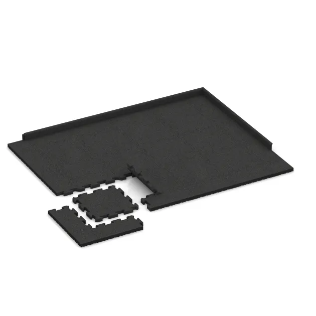 Typische Verlegung oder Einbausituation für den Artikel 3653 von WARCO - Výběhová rohož, Farbton Antracit in der Abmessung 500 x 500 x 40 mm.