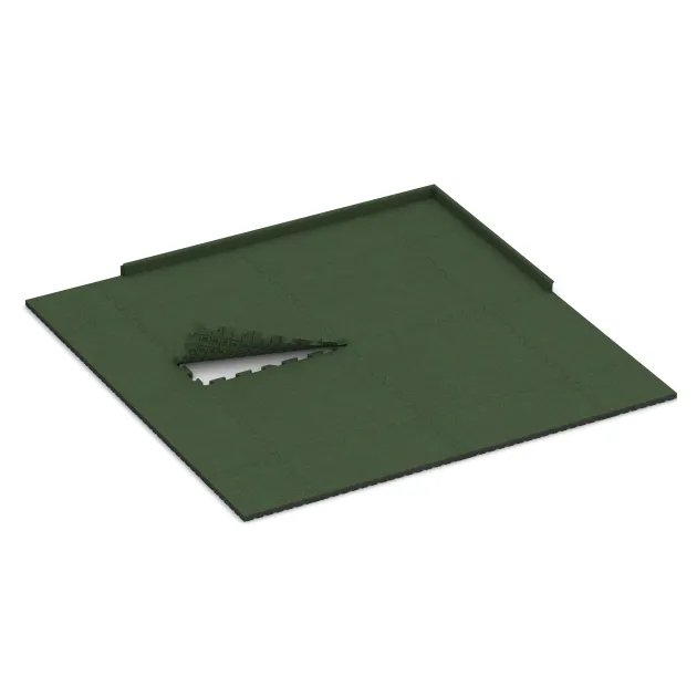 Typische Verlegung oder Einbausituation für den Artikel 4078 von WARCO - Sportovní krytina pro psy HD, Farbton Trávově zelená in der Abmessung 1000 x 1000 x 40 mm.