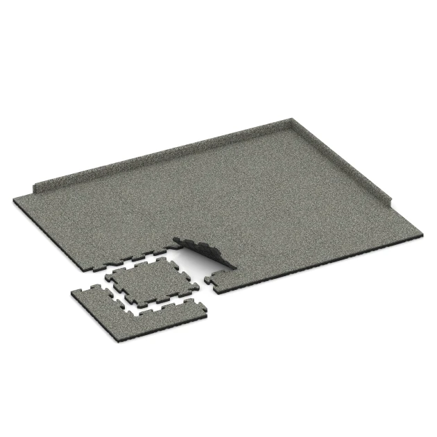 Typische Verlegung oder Einbausituation für den Artikel 2670 von WARCO - Podlahová krytina pro psy, Farbton Šedá žula in der Abmessung 50 x 50 x 3 cm | 0,25 m².