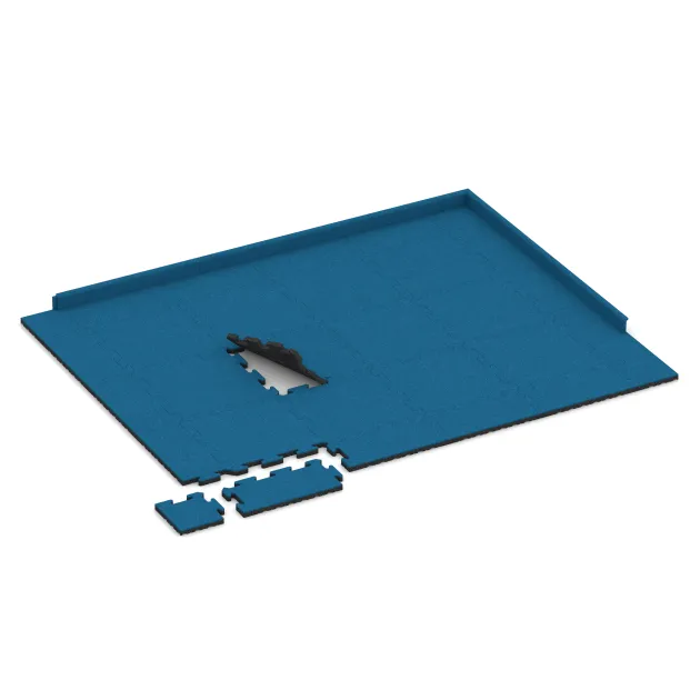 Typische Verlegung oder Einbausituation für den Artikel 5310 von WARCO - Venkovní dlaždice na klik, Farbton Nebe modrá in der Abmessung 500 x 500 x 30 mm.