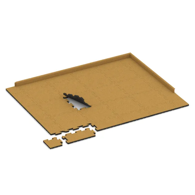 Typische Verlegung oder Einbausituation für den Artikel 5307 von WARCO - Venkovní dlaždice na klik, Farbton Citronová žlutá in der Abmessung 500 x 500 x 30 mm.