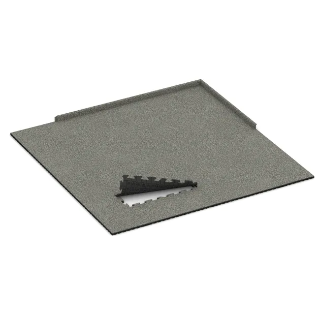 Typische Verlegung oder Einbausituation für den Artikel 5848 von WARCO - Vnitřní podlahová dlaždice puzzle, Farbton Šedý granit in der Abmessung 1000 x 1000 x 30 mm.