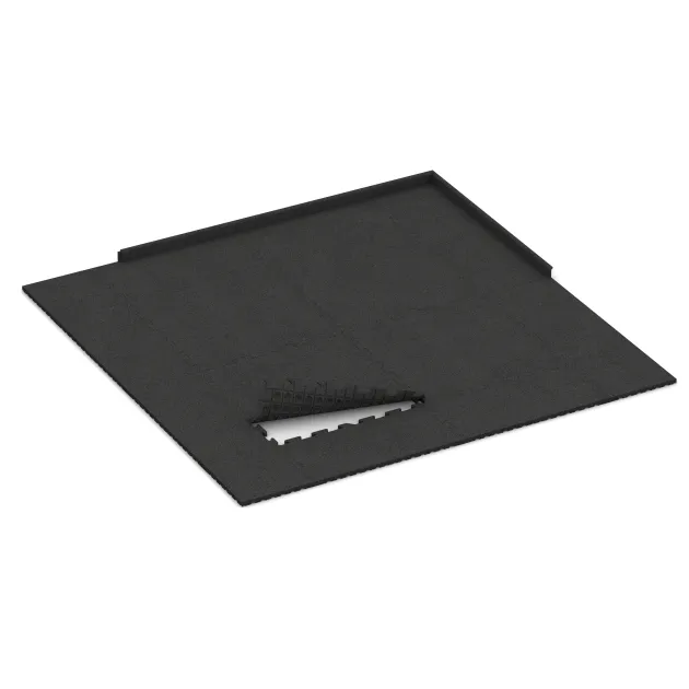 Typische Verlegung oder Einbausituation für den Artikel 3354 von WARCO - Podlahová krytina pro psy, Farbton Antracit in der Abmessung 1000 x 1000 x 30 mm.