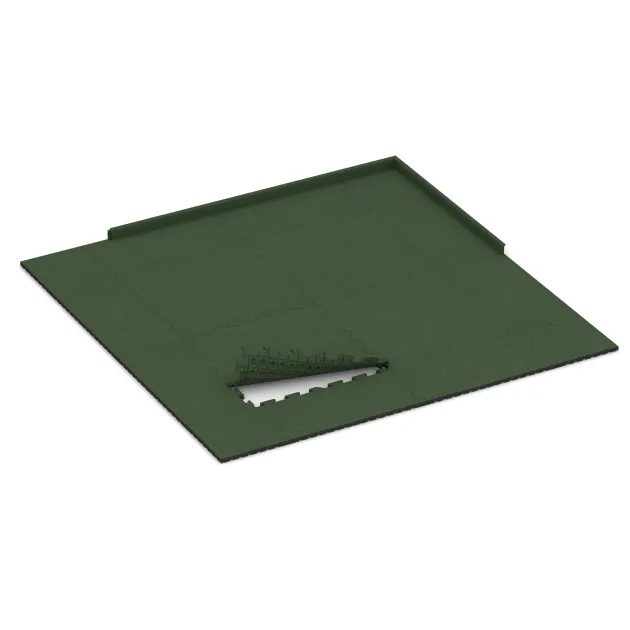 Typische Verlegung oder Einbausituation für den Artikel 3362 von WARCO - Sportovní krytina pro psy HD, Farbton Trávově zelená in der Abmessung 1000 x 1000 x 30 mm.