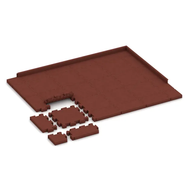 Typische Verlegung oder Einbausituation für den Artikel 3181 von WARCO - Dlažba na terasu, Farbton Cihlově červená in der Abmessung 500 x 500 x 60 mm.