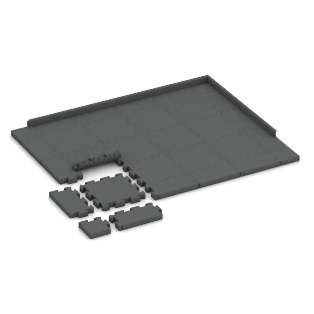 Typische Verlegung oder Einbausituation für den Artikel 3183 von WARCO - Dlažba na terasu, Farbton Šedá břidlice in der Abmessung 500 x 500 x 60 mm.