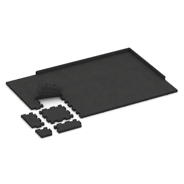 Typische Verlegung oder Einbausituation für den Artikel 4085 von WARCO - Paddock mat, Farbton Antracit in der Abmessung 500 x 500 x 50 mm.